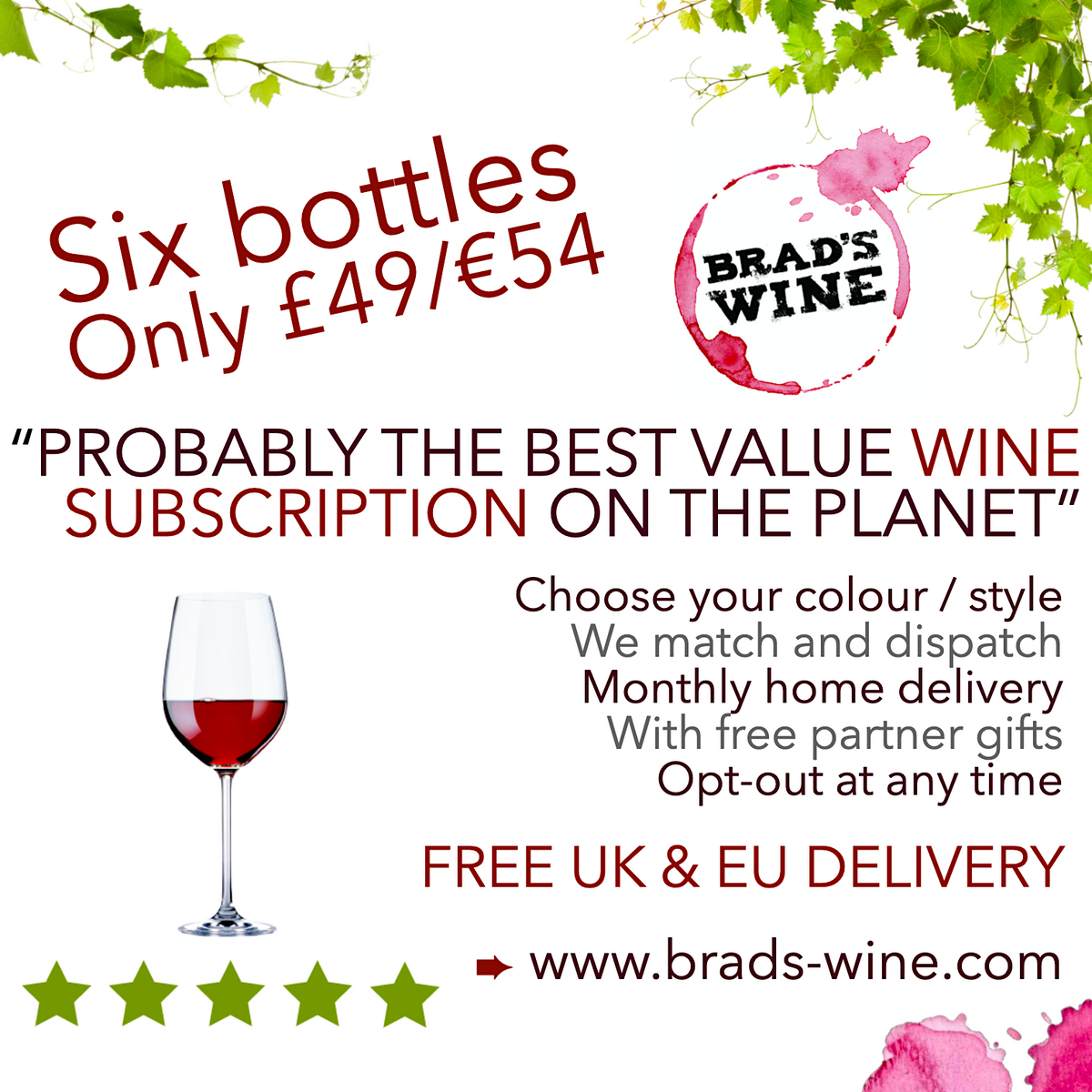 Free deals wine delivery